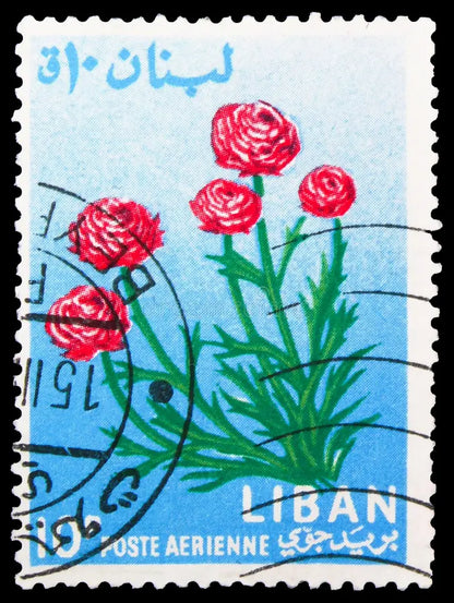 Vintage Lebanon Stamp T-Shirt
