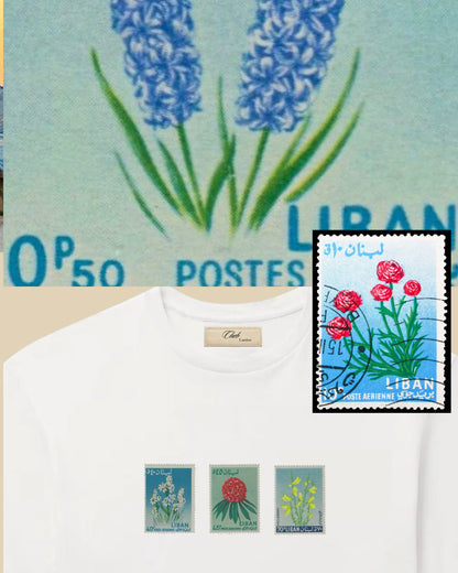 Vintage Lebanon Stamp T-Shirt